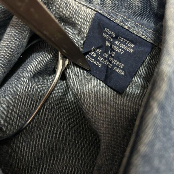 American Classic (AC) Avalon Blue Denim Jacket size Large Mens Pearl snaps - Picture 8 of 10